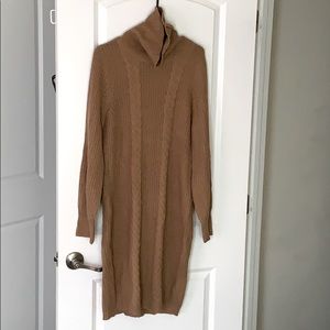 Beige sweater dress